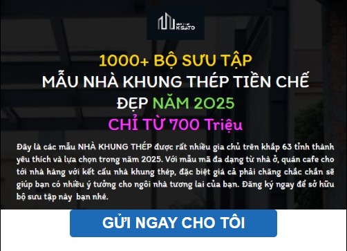 Mẫu nhà khugn thép tiền chế